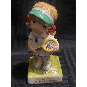 Vintage Girl Tennis Player I Love You More Than Tennis Sri lanka figurine